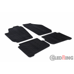 Original Gledring Passform Fußmatten Gummimatten 4 Tlg.+Fixing - Seat Ibiza 2003->2008